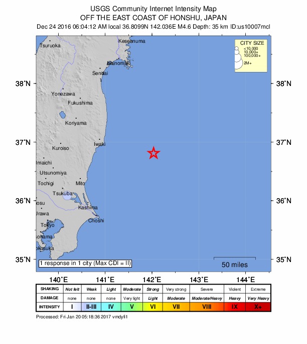 Did You Feel It? map: shaking reported by the public