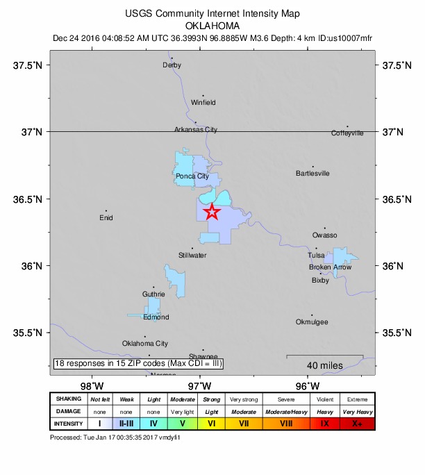 Did You Feel It? map: shaking reported by the public