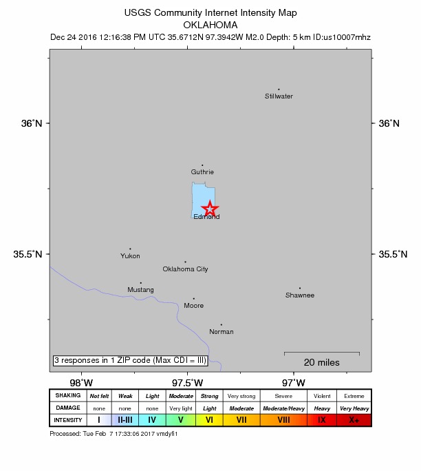 Did You Feel It? map: shaking reported by the public
