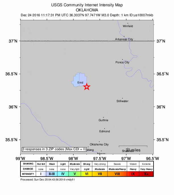 Did You Feel It? map: shaking reported by the public