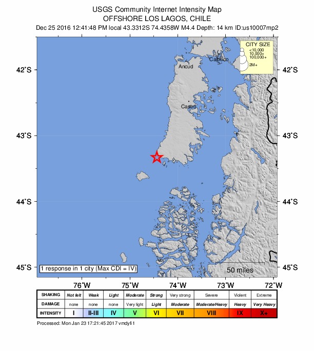 Did You Feel It? map: shaking reported by the public
