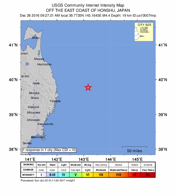 Did You Feel It? map: shaking reported by the public