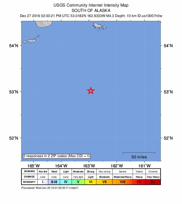 Did You Feel It? map: shaking reported by the public