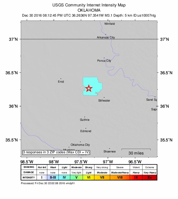 Did You Feel It? map: shaking reported by the public