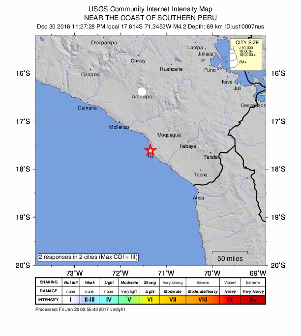 Did You Feel It? map: shaking reported by the public