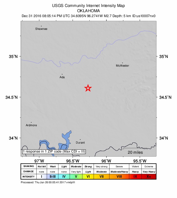 Did You Feel It? map: shaking reported by the public