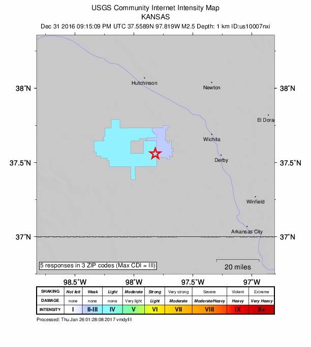 Did You Feel It? map: shaking reported by the public