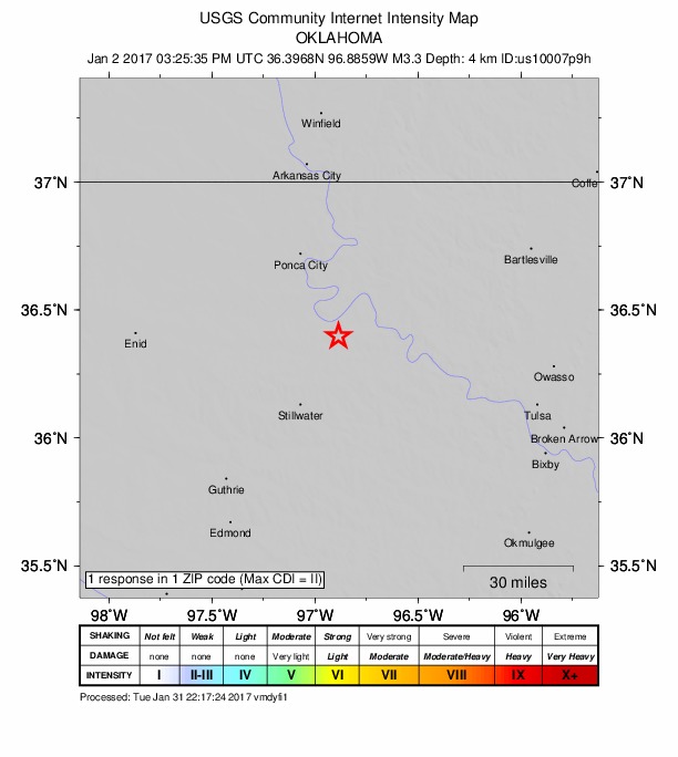 Did You Feel It? map: shaking reported by the public