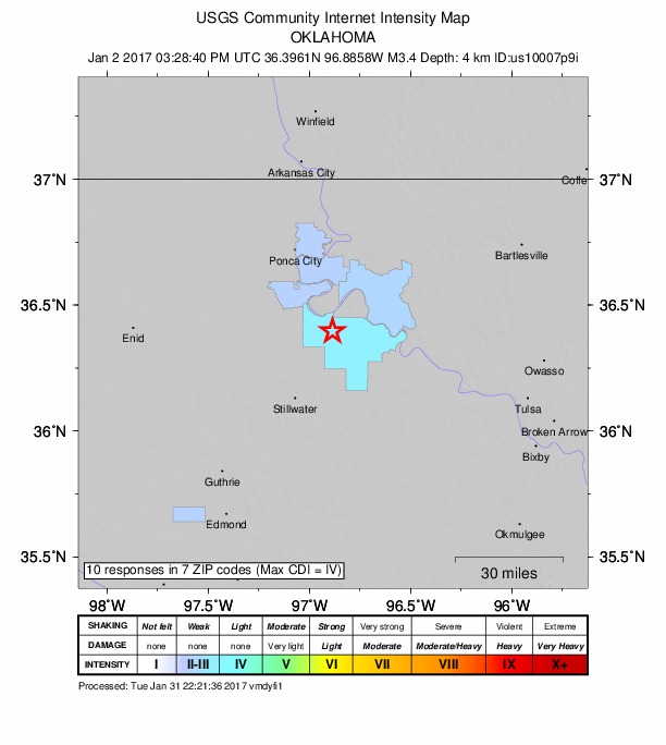 Did You Feel It? map: shaking reported by the public