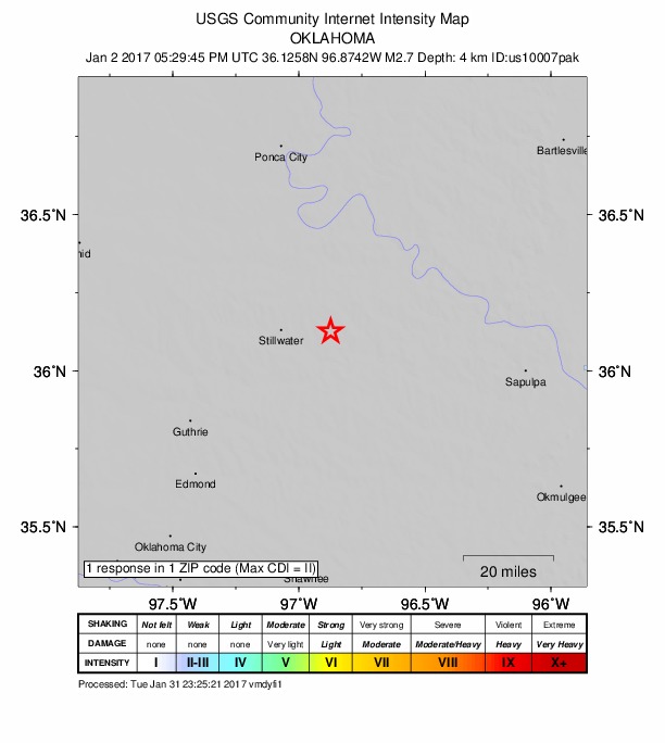 Did You Feel It? map: shaking reported by the public