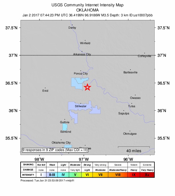 Did You Feel It? map: shaking reported by the public