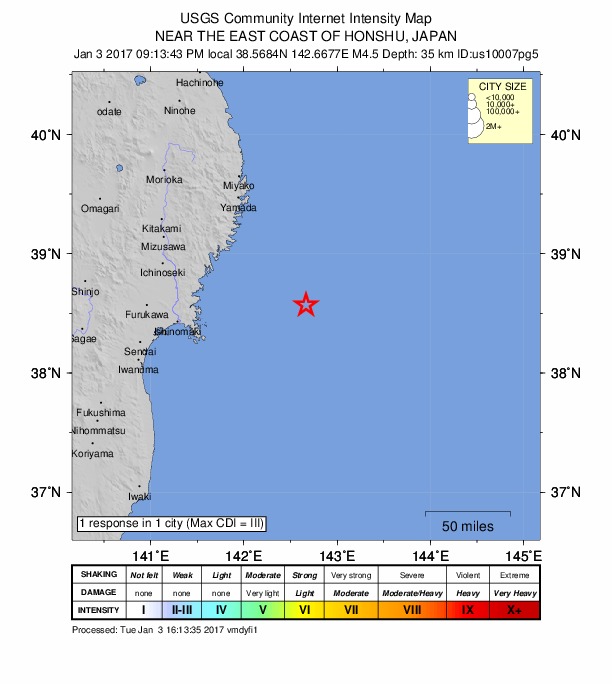 Did You Feel It? map: shaking reported by the public