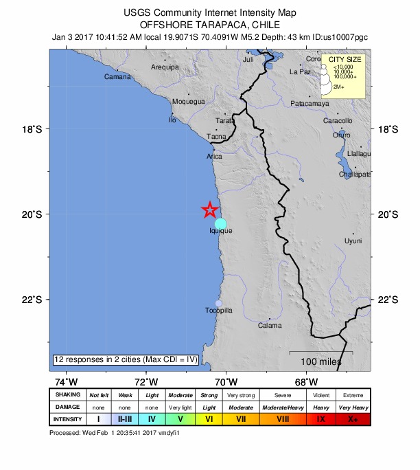 Did You Feel It? map: shaking reported by the public