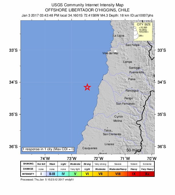 Did You Feel It? map: shaking reported by the public