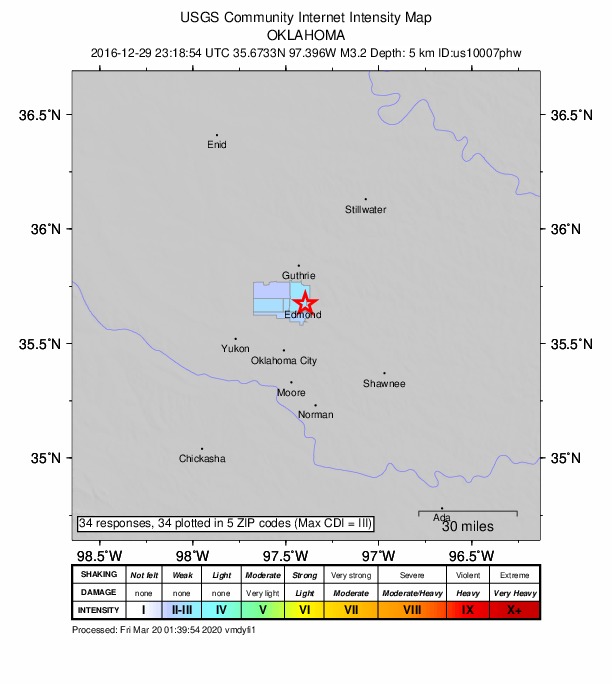 Did You Feel It? map: shaking reported by the public