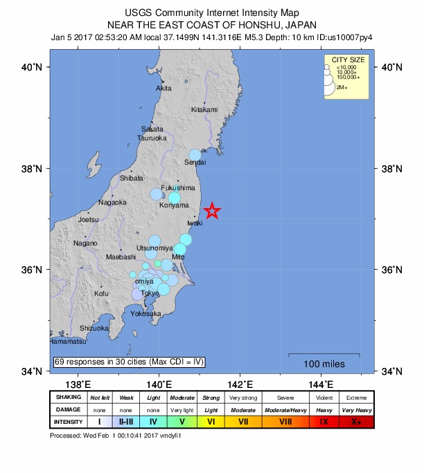 Did You Feel It? map: shaking reported by the public