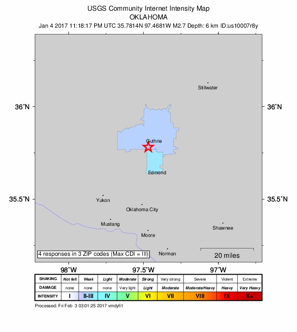 Did You Feel It? map: shaking reported by the public