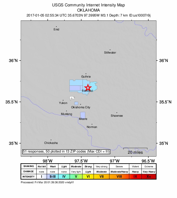 Did You Feel It? map: shaking reported by the public