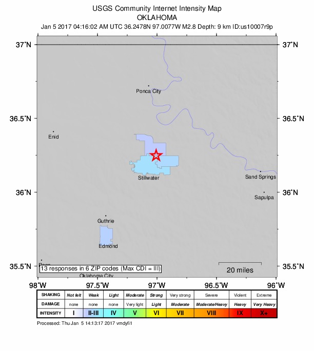Did You Feel It? map: shaking reported by the public