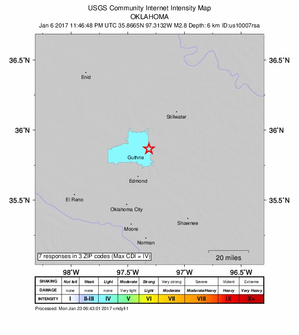 Did You Feel It? map: shaking reported by the public