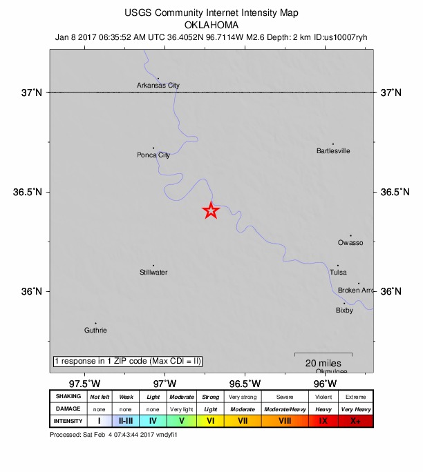 Did You Feel It? map: shaking reported by the public
