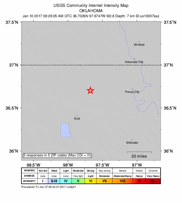 Did You Feel It? map: shaking reported by the public