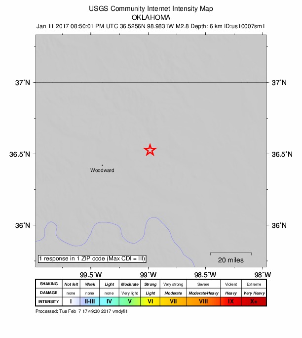 Did You Feel It? map: shaking reported by the public