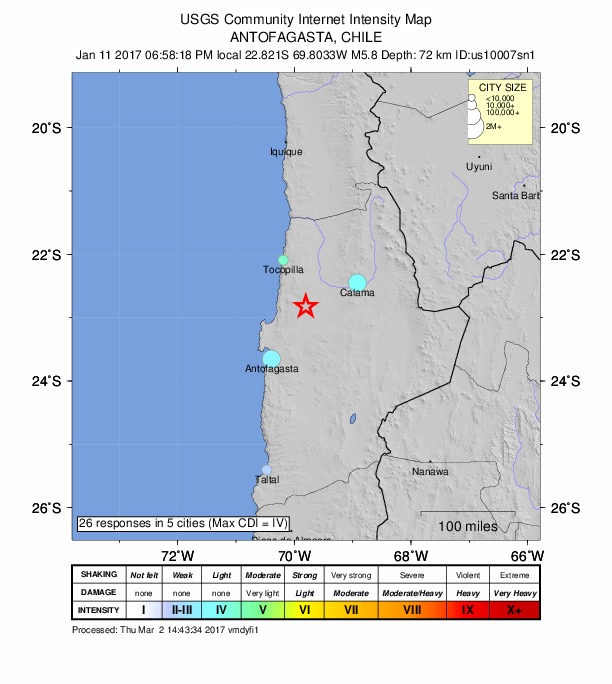 Did You Feel It? map: shaking reported by the public