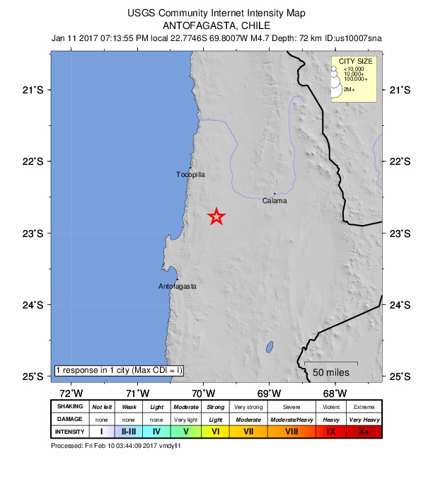 Did You Feel It? map: shaking reported by the public