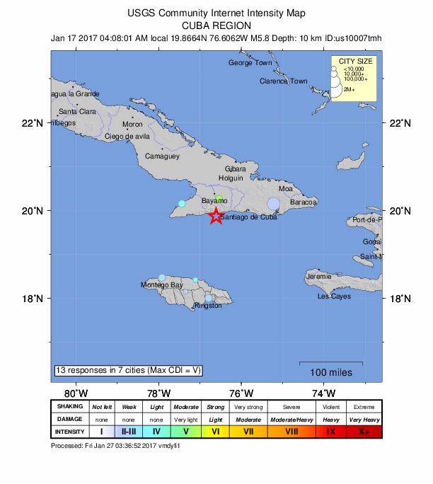 Did You Feel It? map: shaking reported by the public