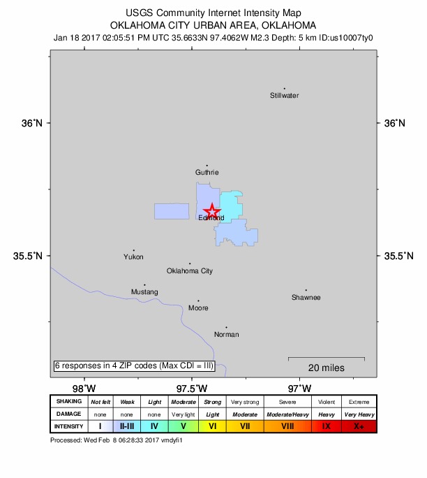 Did You Feel It? map: shaking reported by the public