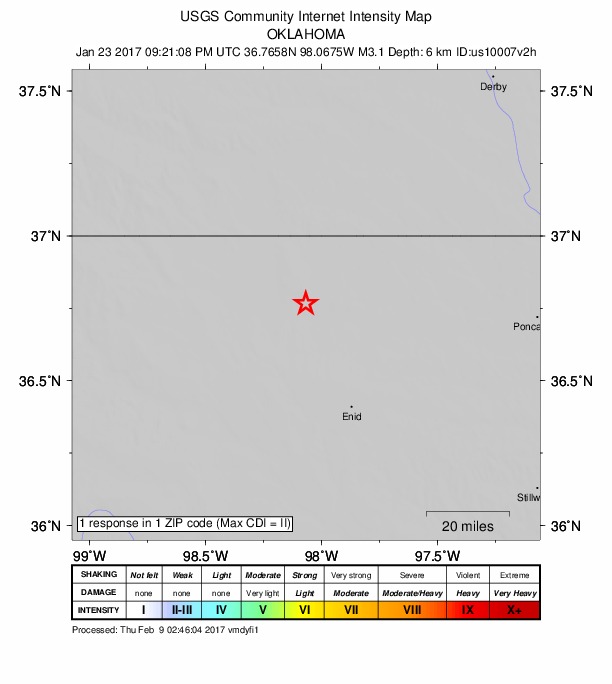 Did You Feel It? map: shaking reported by the public