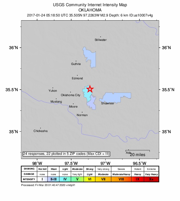 Did You Feel It? map: shaking reported by the public