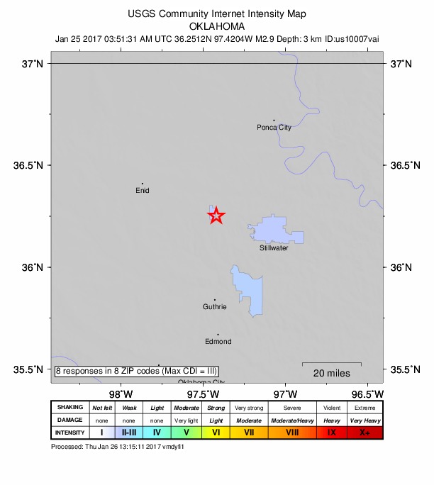 Did You Feel It? map: shaking reported by the public