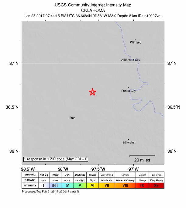 Did You Feel It? map: shaking reported by the public