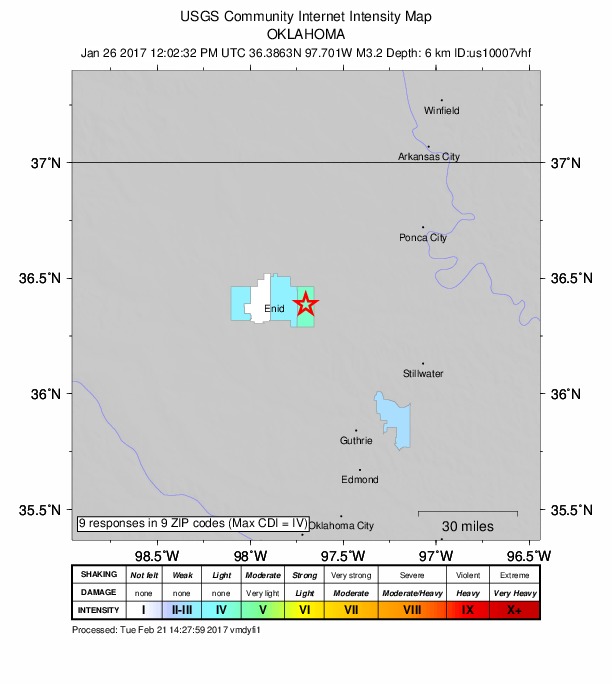 Did You Feel It? map: shaking reported by the public