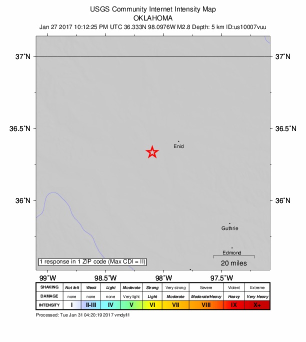Did You Feel It? map: shaking reported by the public