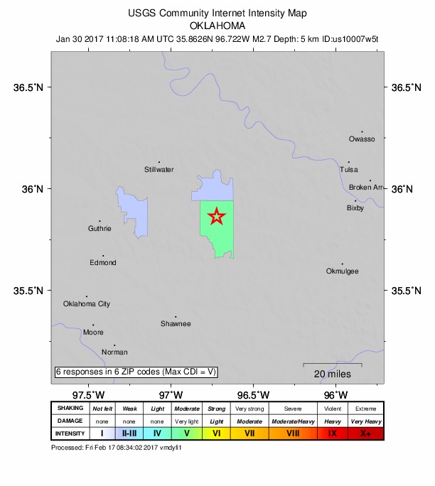 Did You Feel It? map: shaking reported by the public