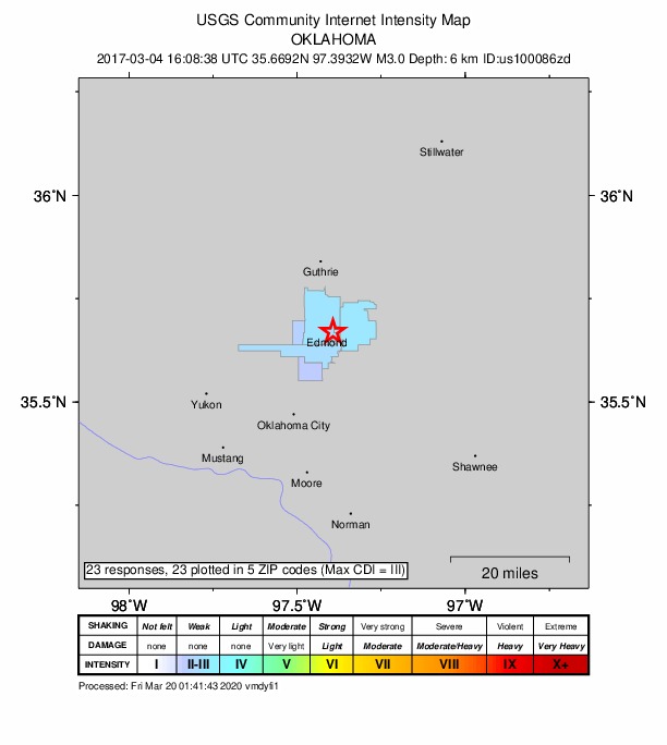 Did You Feel It? map: shaking reported by the public