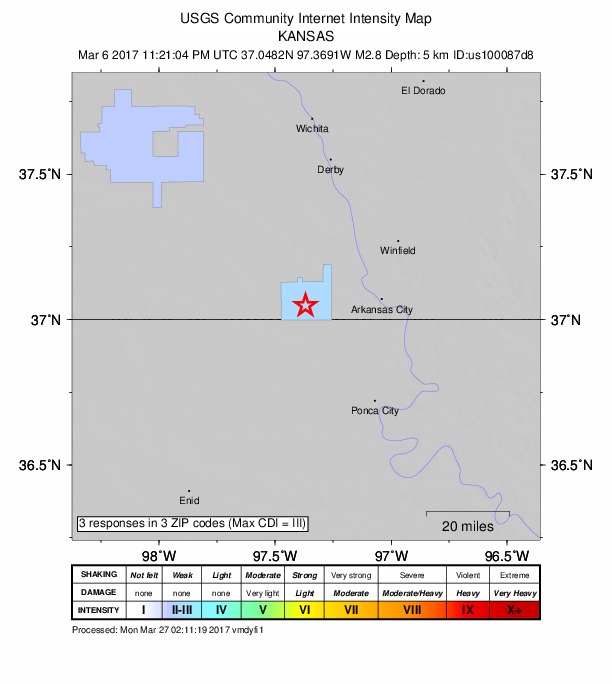 Did You Feel It? map: shaking reported by the public