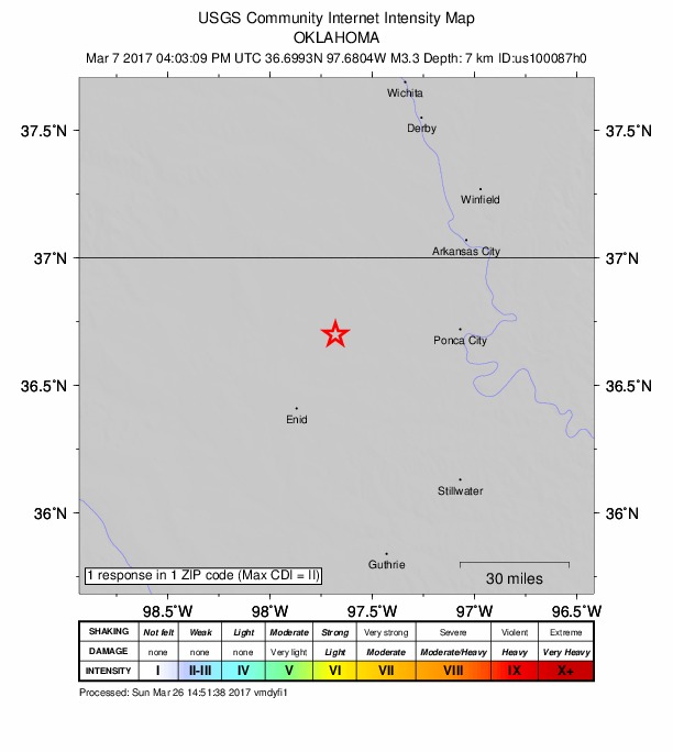 Did You Feel It? map: shaking reported by the public