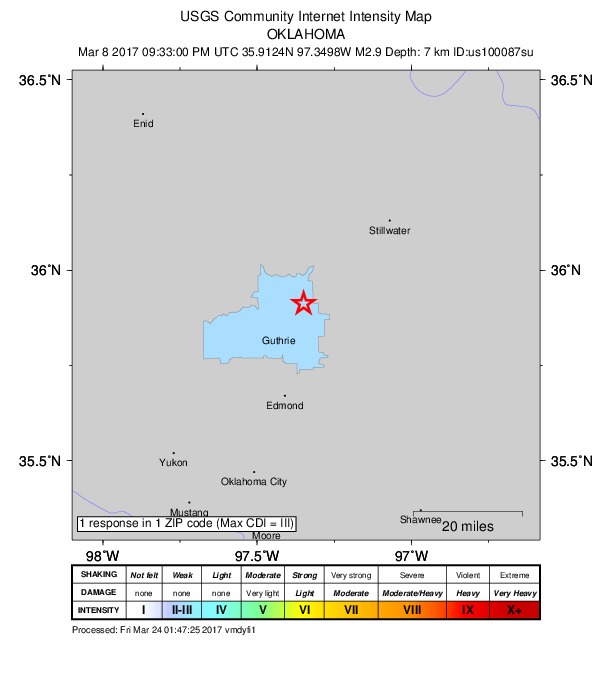 Did You Feel It? map: shaking reported by the public