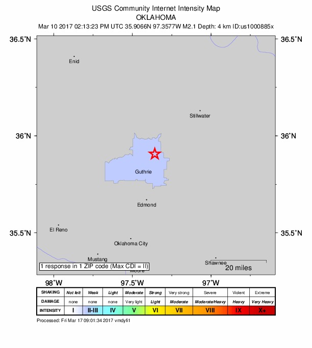 Did You Feel It? map: shaking reported by the public