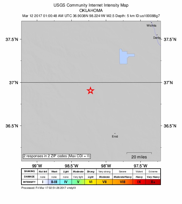 Did You Feel It? map: shaking reported by the public