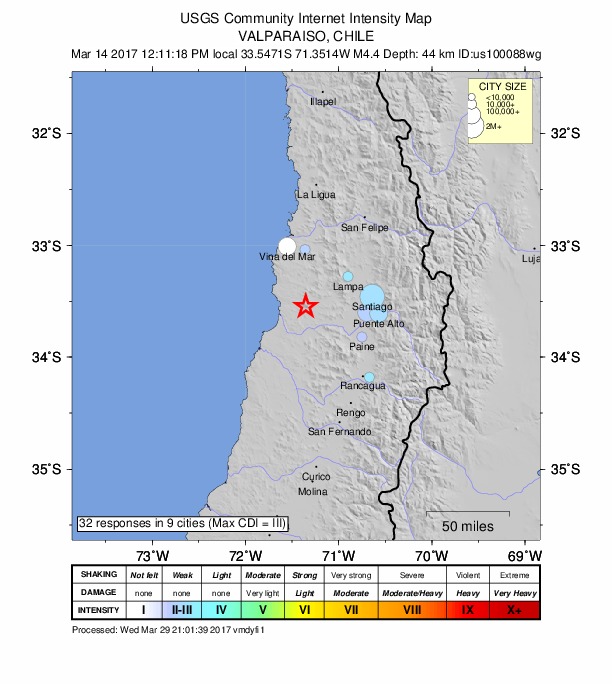 Did You Feel It? map: shaking reported by the public