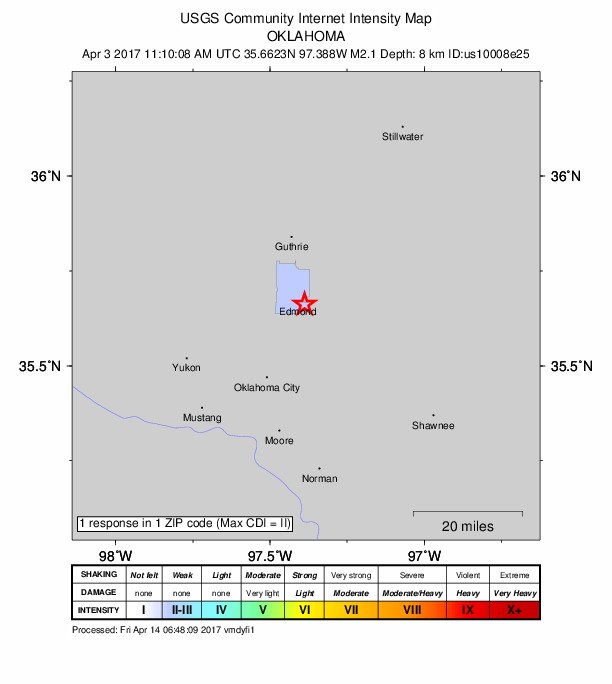 Did You Feel It? map: shaking reported by the public