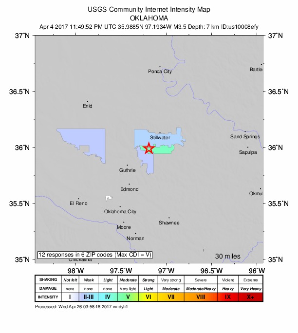 Did You Feel It? map: shaking reported by the public