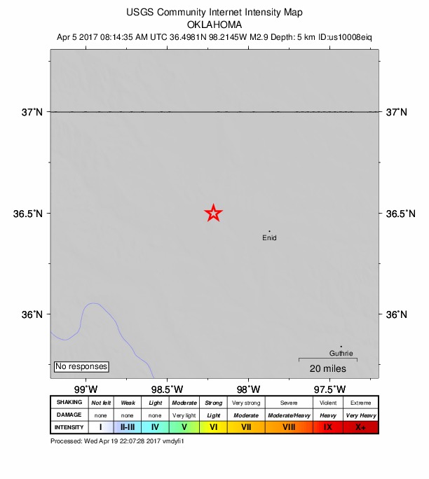 Did You Feel It? map: shaking reported by the public