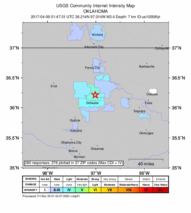 Did You Feel It? map: shaking reported by the public