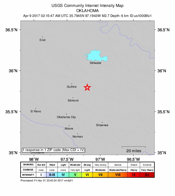 Did You Feel It? map: shaking reported by the public